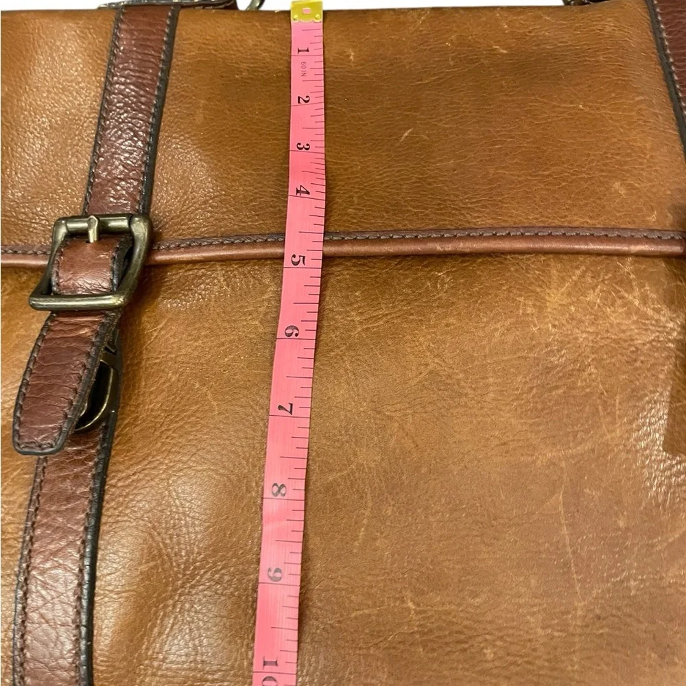 Fossil Vintage Weekender Large Distressed Brown Leather Satchel Bag‎ Travel